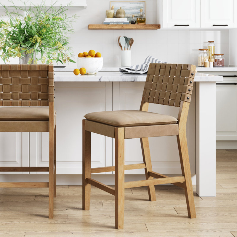 Lark Manor Arleatha Upholstered Stool Number of Stools 4 Seat Height Counter Stool 24 Seat Height Bar Stools